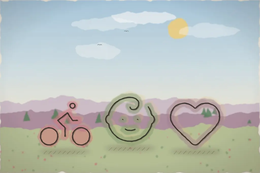 Biciclete pentru copii și tandem (ilustrație)