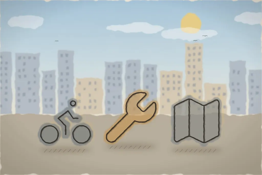 Atelierul și flota de biciclete (ilustrație)