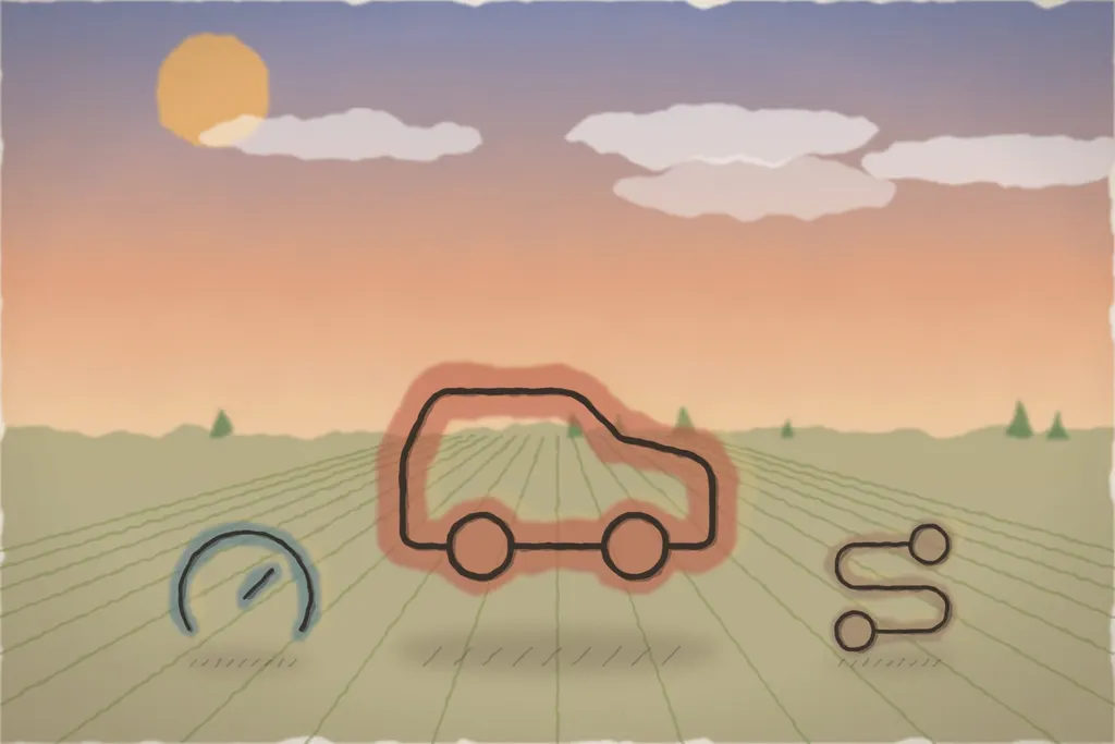 Buggy pentru doi, pe dune (ilustrație)